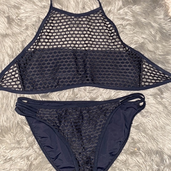 Gossip Mesh Fishnet Halter Bikini - Picture 6 of 14